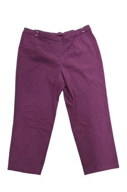 Vintage Notations Size 3X Cropped Plum Straight-Leg Pants